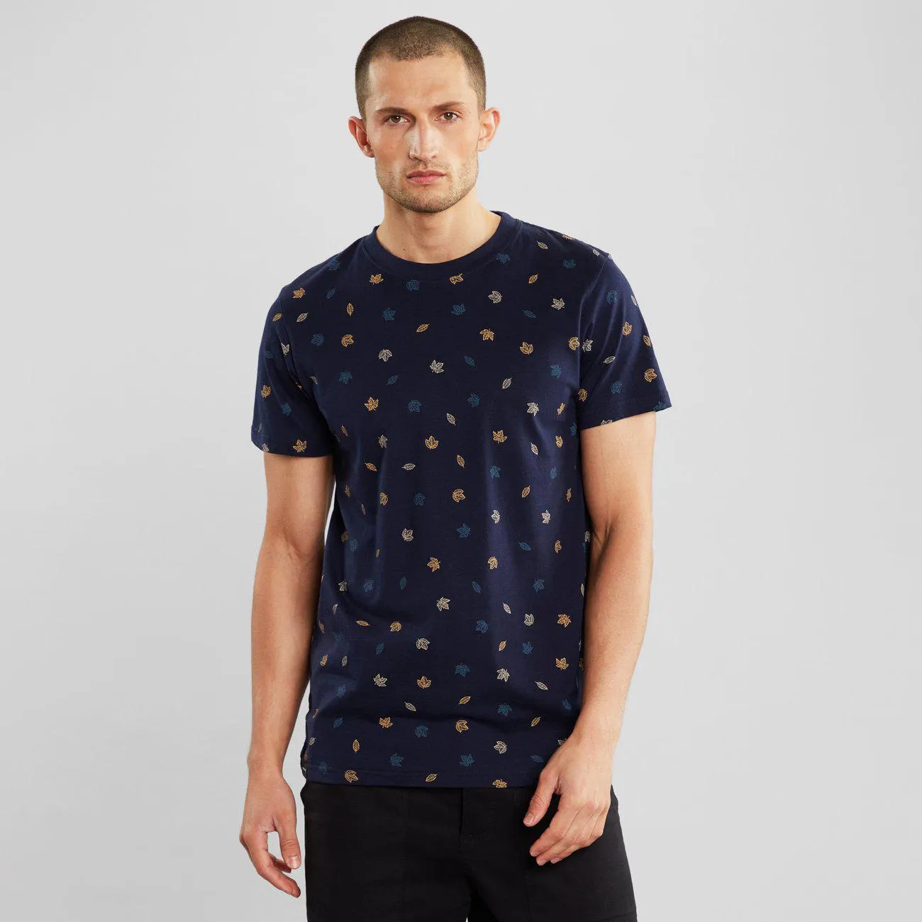 T-shirt Stockholm Autumn Leaves Navy