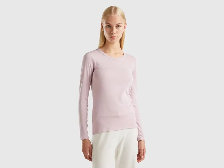 Long sleeve lilac t-shirt
