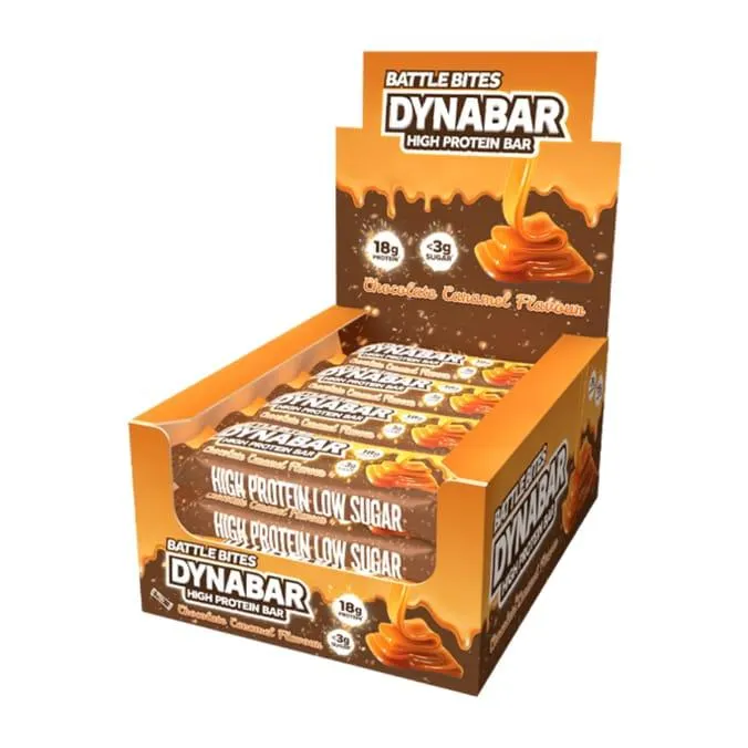 Battle Bites Dynabar High Protein Bars - Chocolate Caramel x12