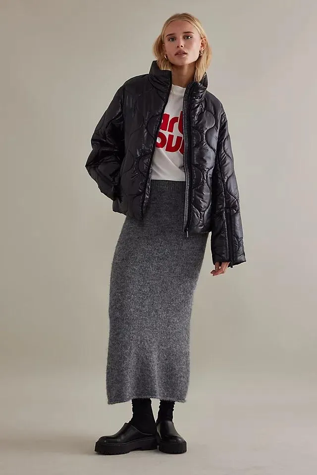 Selected Femme Mika High-Neck Quilted Jacket