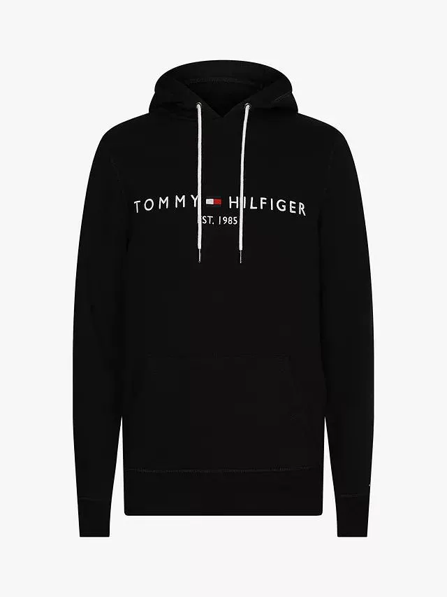 Tommy Hilfiger Logo Hoodie, Jet Black