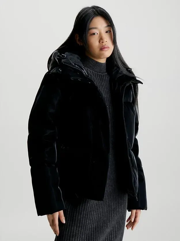 Relaxed Soft Shine Puffer Jacket