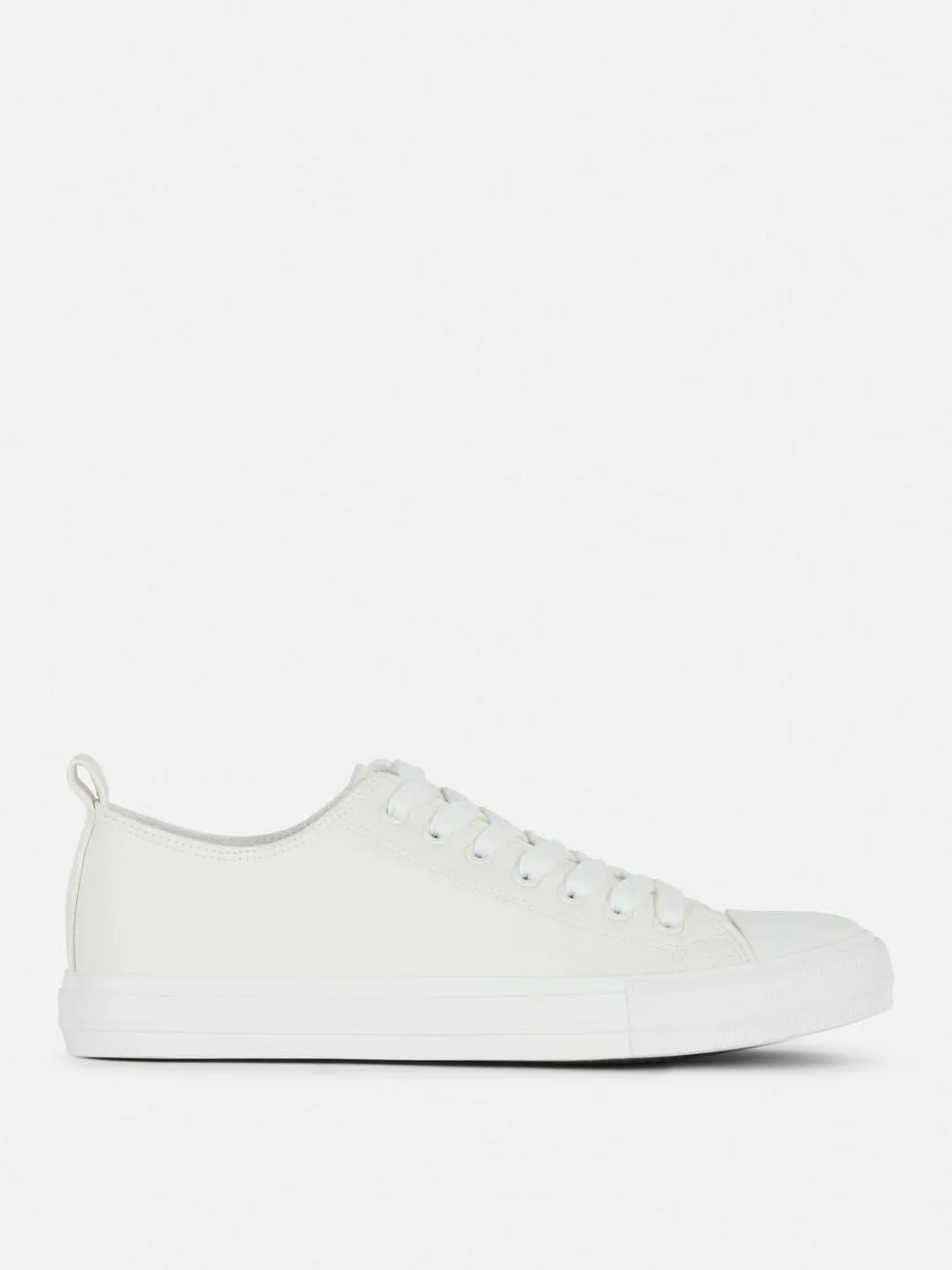Faux Leather Low-Top Trainers