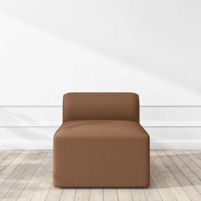 Hendrix Tan Faux Leather Middle Section