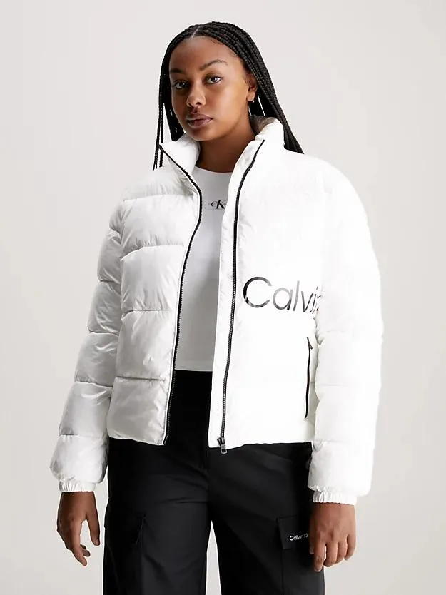 High Shine Fitted Puffer Jacket