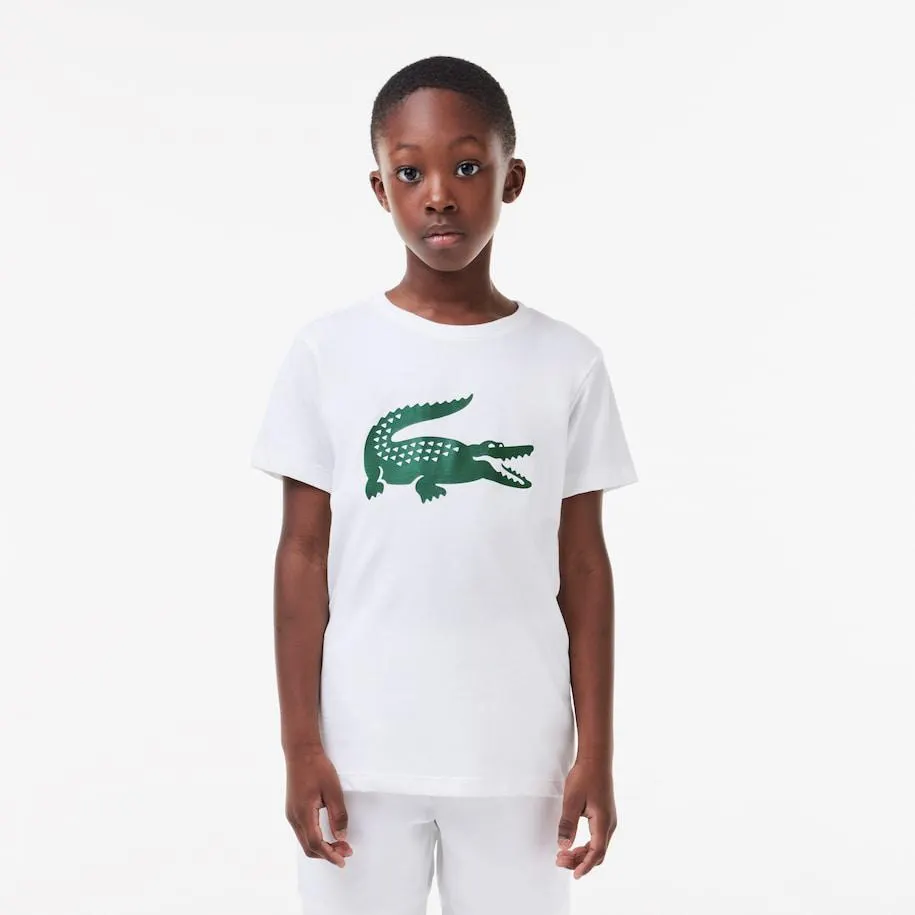 Kids' Lacoste SPORT Tennis Technical Jersey Oversized Croc T-shirt