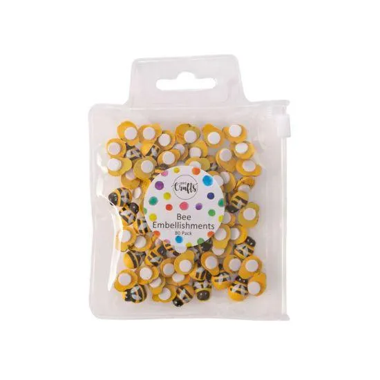 1893 Crafts Bee Craft Embellishments Pack of 80