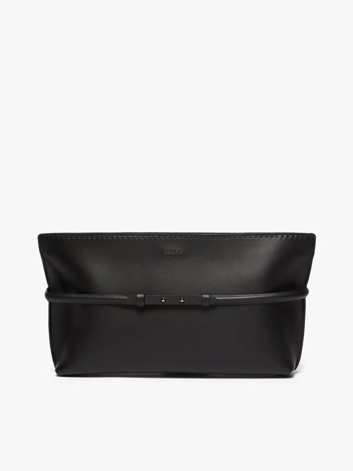 Leather Archetipo clutch with wristband