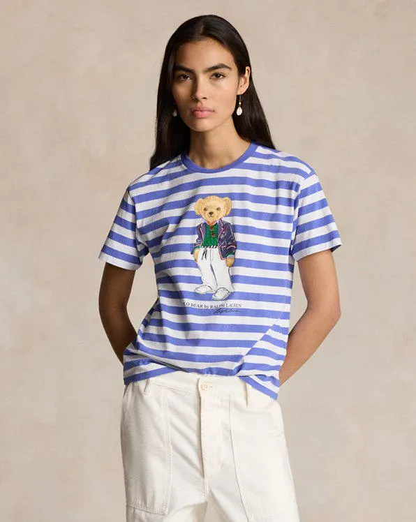 Polo Bear Striped Cotton Tee