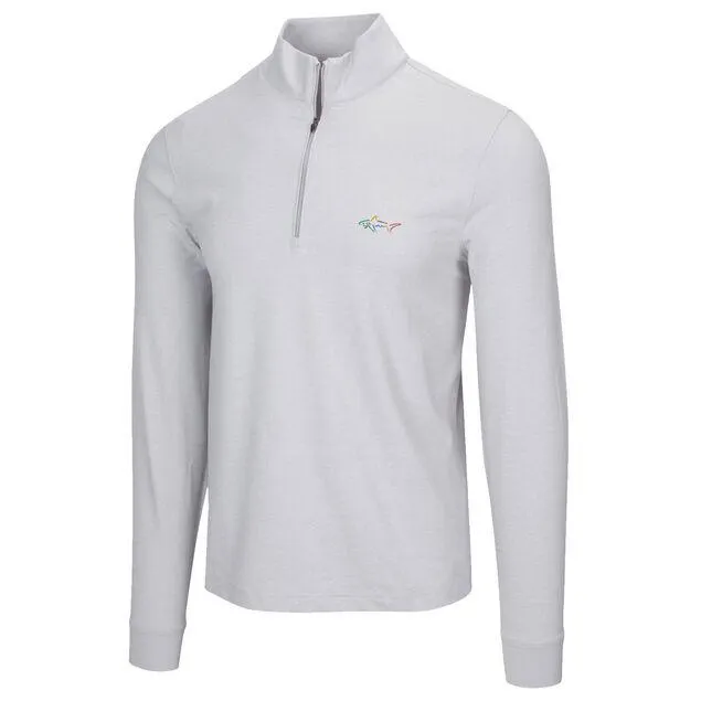 Greg Norman Men's Heathered Half Zip Mock Golf Midlayer