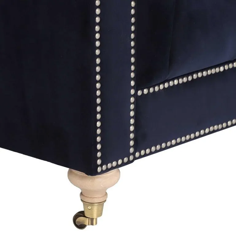 Velvet Chesterfield 4 Seater Sofa