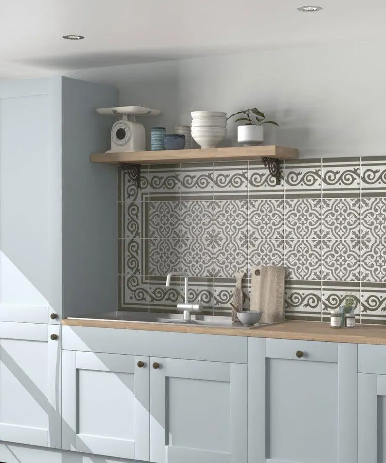 Charcoal Border Tile