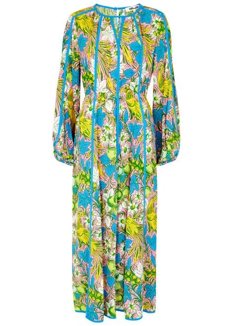 Scott printed crepe midi dress