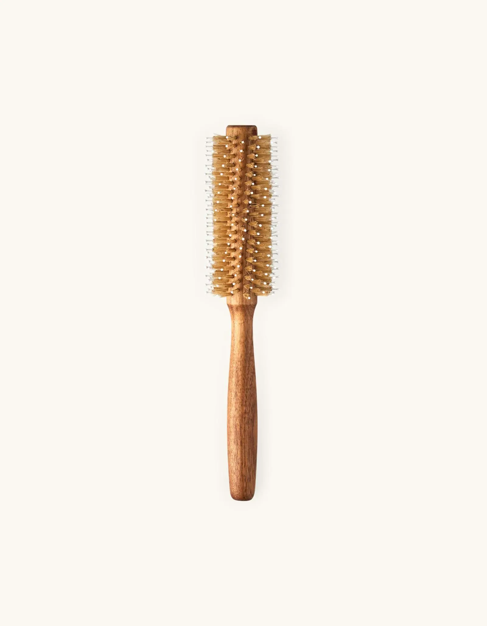 Hair brush Acacia wood/hog bristle/nylon. 26 x 4.4 cm.