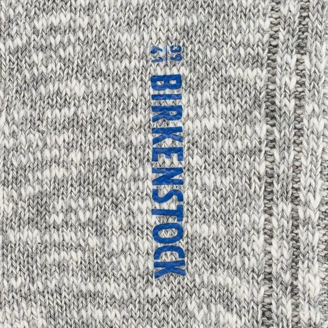 Cotton Slub Boot Socks, Grey/white