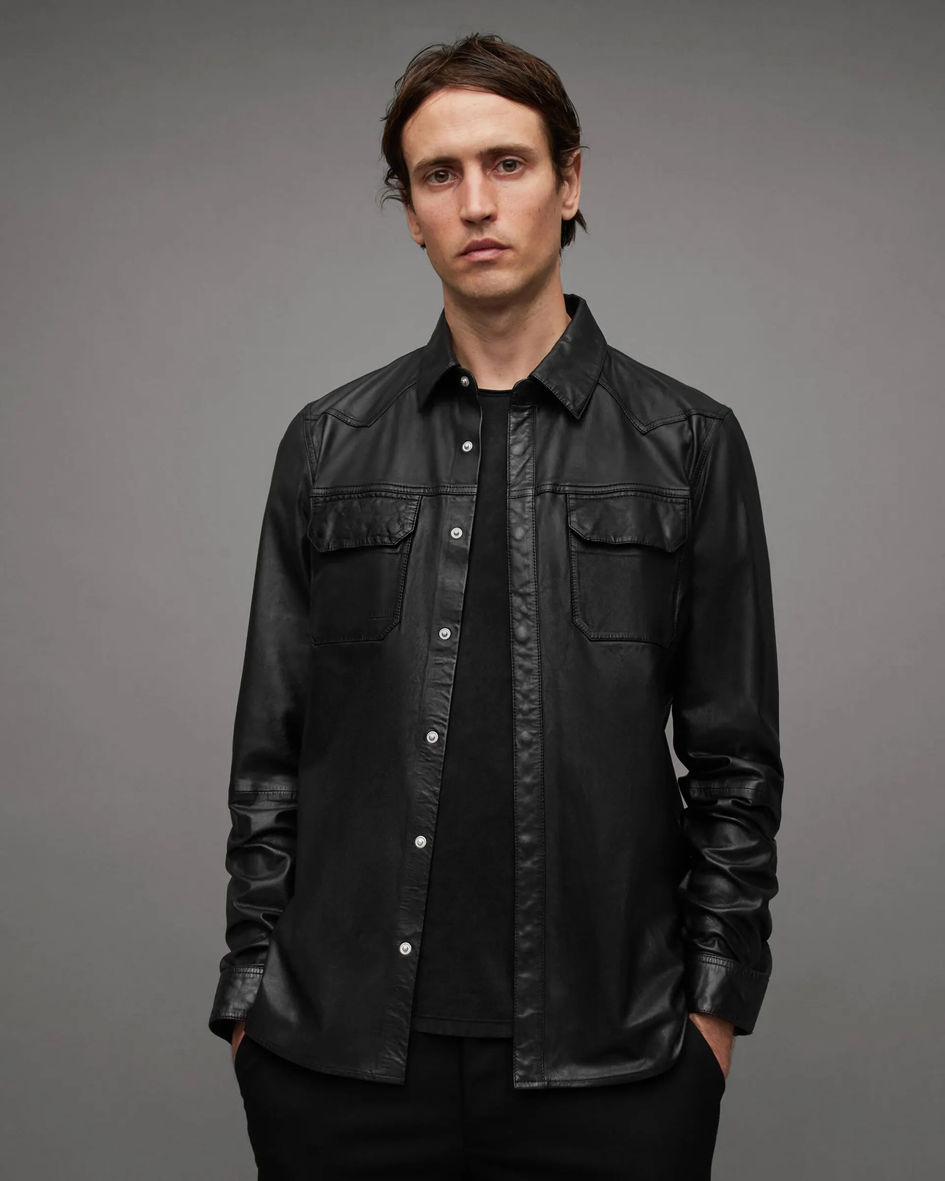 Ivan Western Leather Shirt