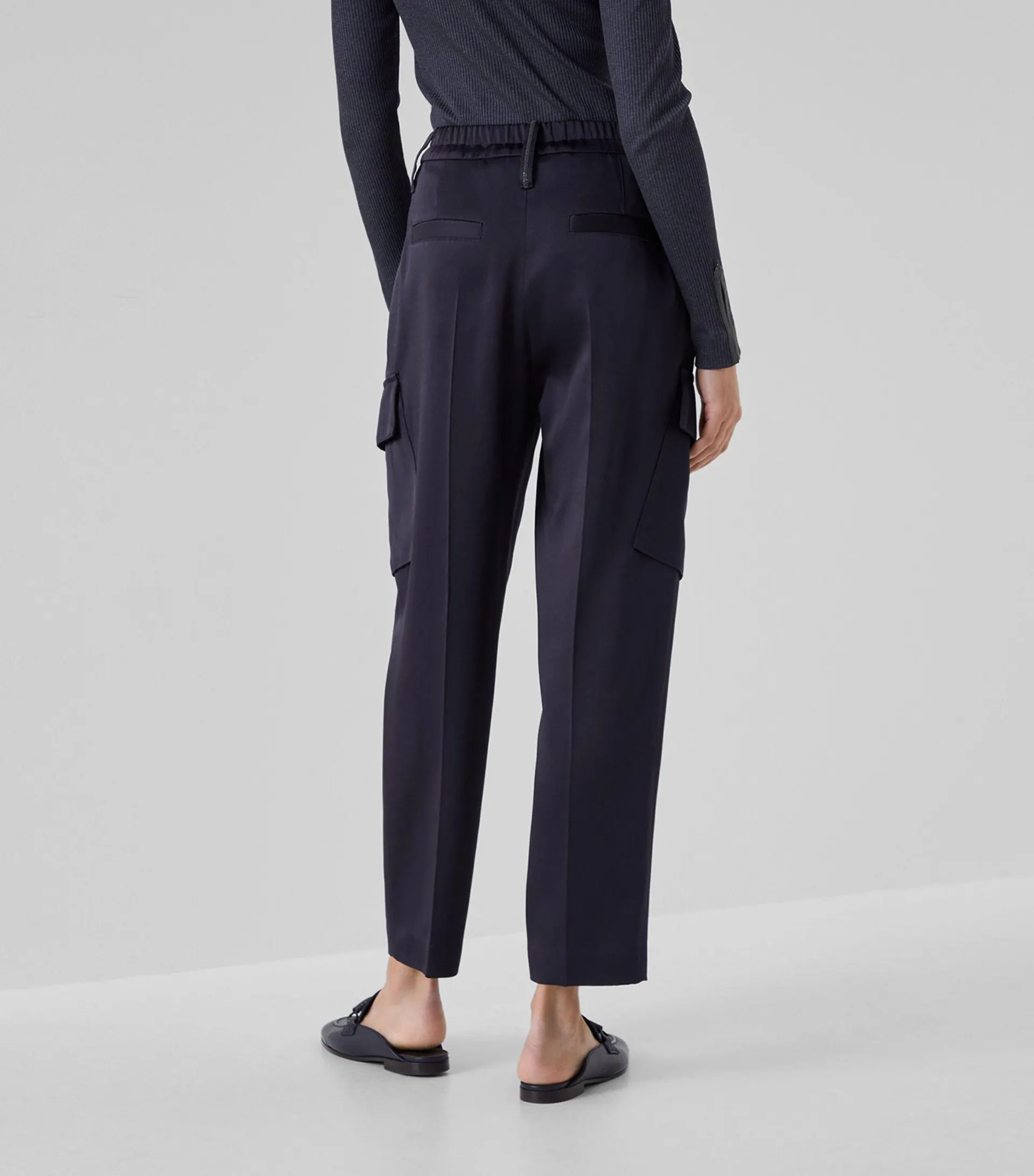 Satin Cargo Trousers