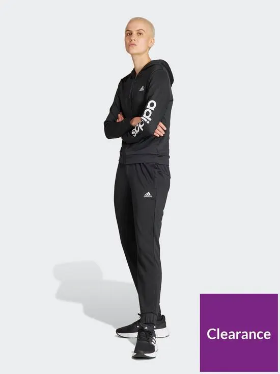 adidas Sportswear Linear Tracksuit - Black/White