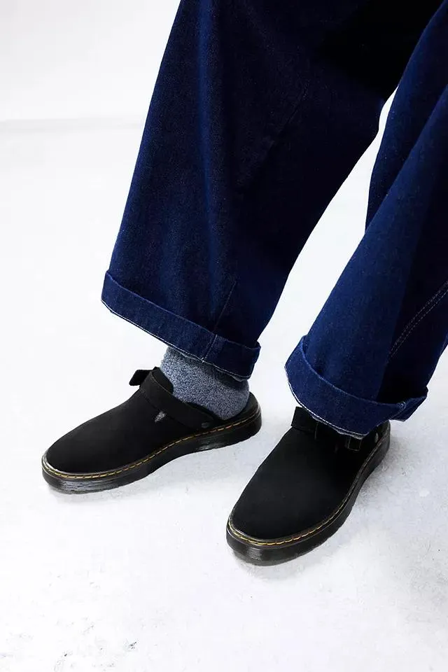 Dr. Martens Black Suede Carlson Sandals