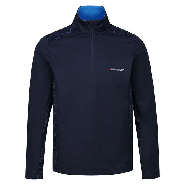 Benross Men's Softshell Grid Half Zip Golf Mid Layer