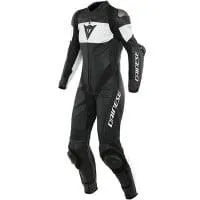 Dainese Ladies Imatra Perforated One Piece Leather Suit - Black / White