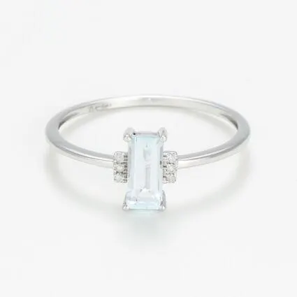9ct White Gold 0.025ct Diamond Ring