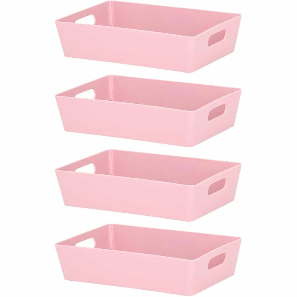 Wham 2L Pink Studio 4.1 Medium Slim Basket Set of 4