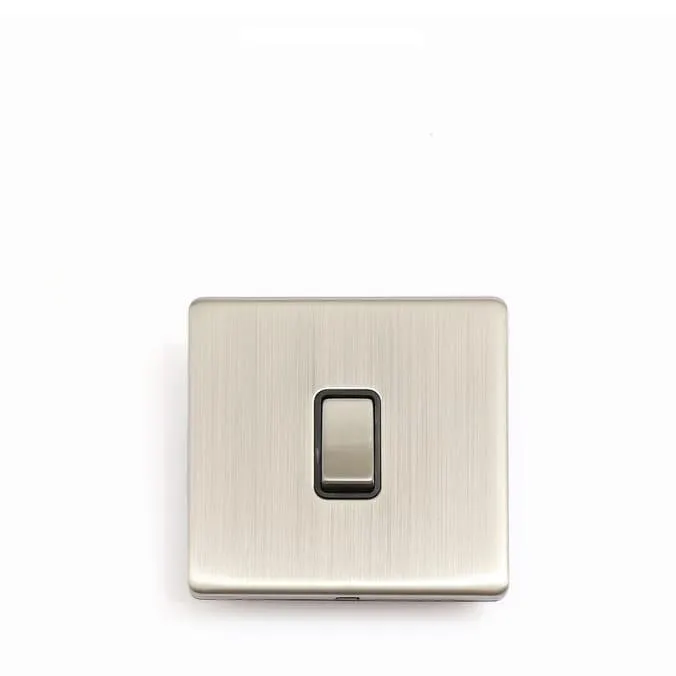 Pifco 10A Brushed Single Switch