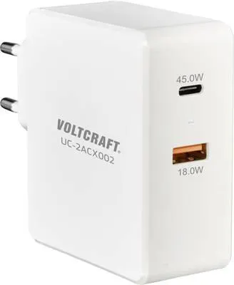 VOLTCRAFT UC-2ACX002 VC-11744740 USB charger Mains socket Max. output current 3000 mA 2 x USB, USB-C® socket (Power Deli