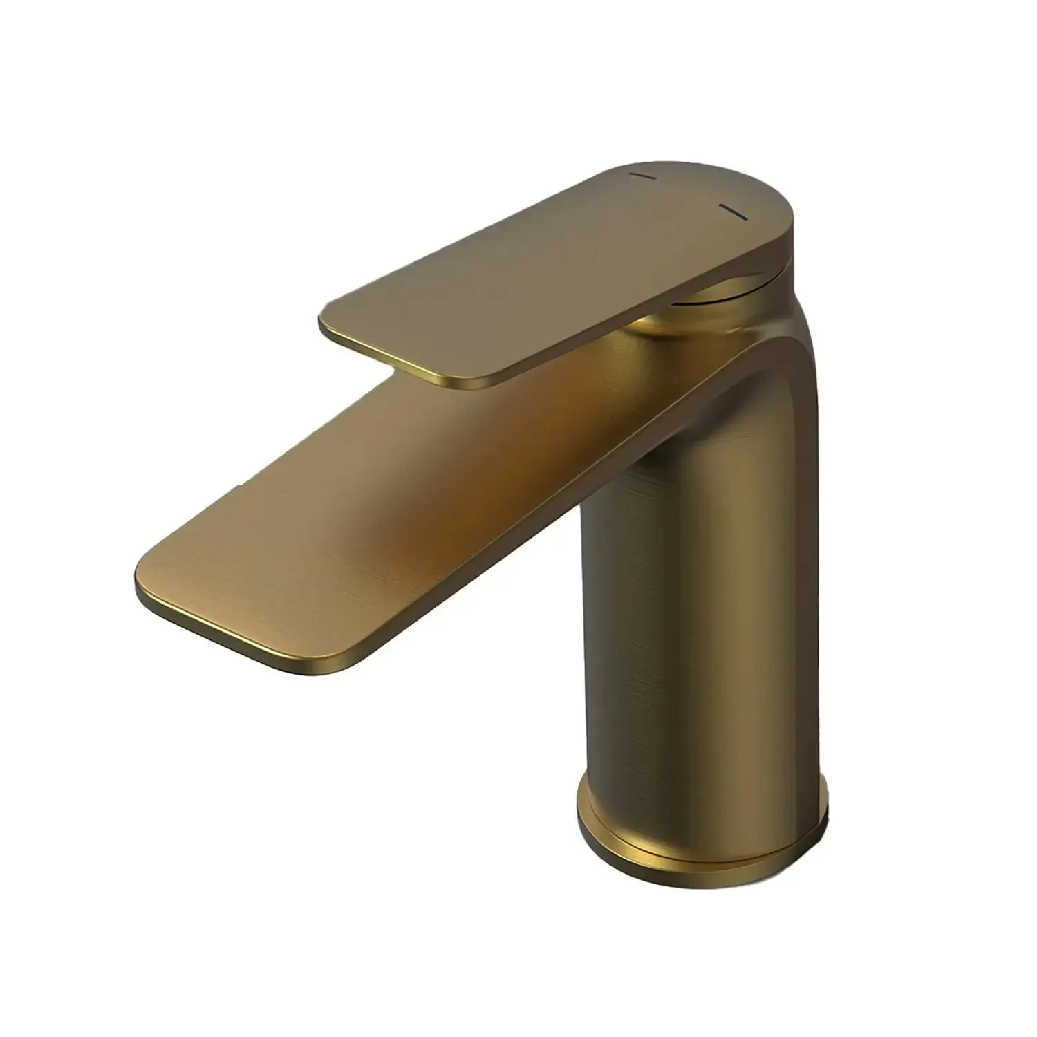 Bathstore Aero Basin Mixer Tap (No Waste) - Brushed Brass