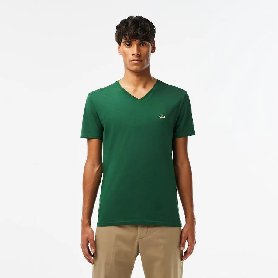 Men's V-neck Pima Cotton Jersey T-shirt