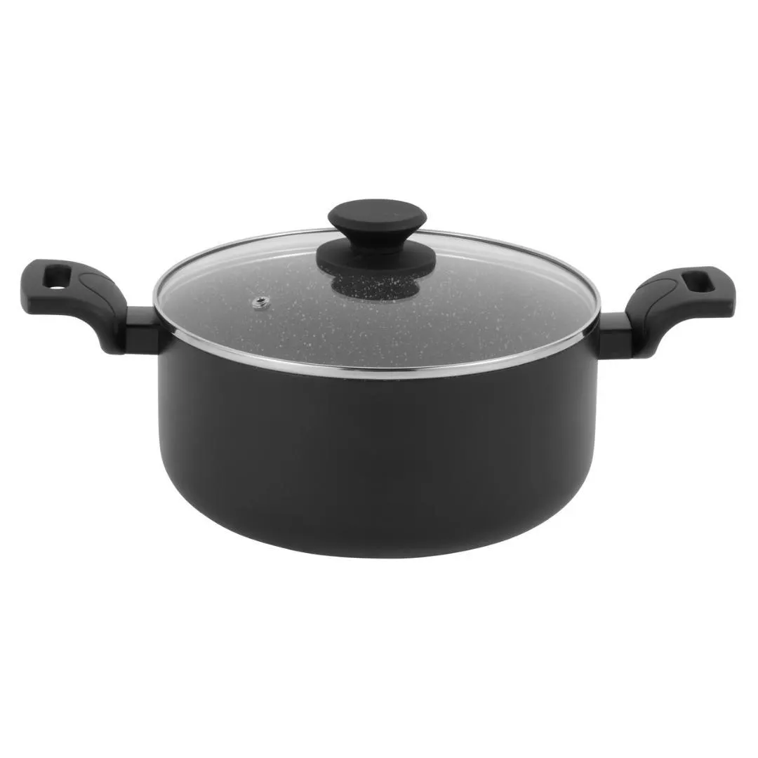 BW12920EU7 Progress Marble Ceramic 24cm Non-Stick Stockpot With Lid