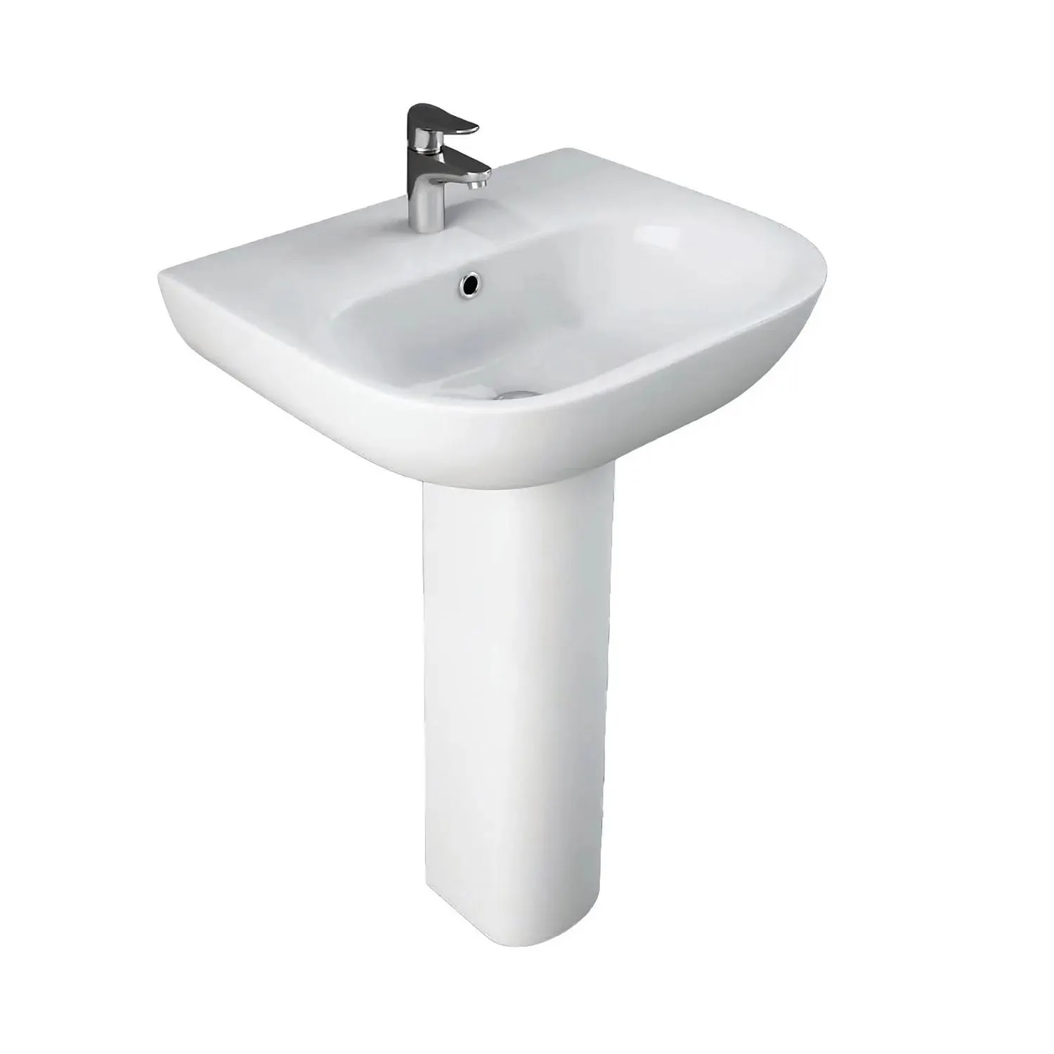 Bathstore Newton 550mm White Basin and Full Pedestal