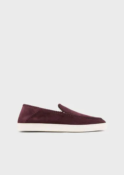 Suede slip-ons