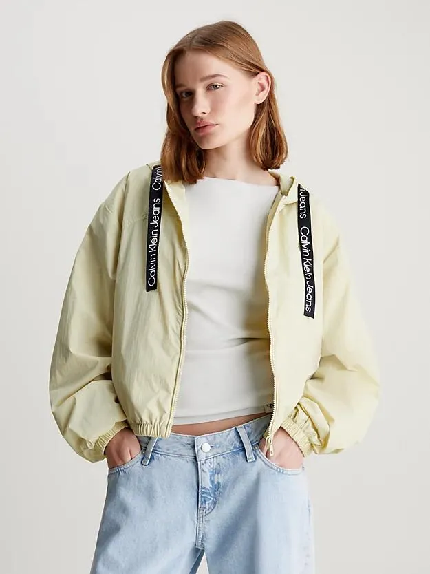 Relaxed Crinkle Nylon Windbreaker