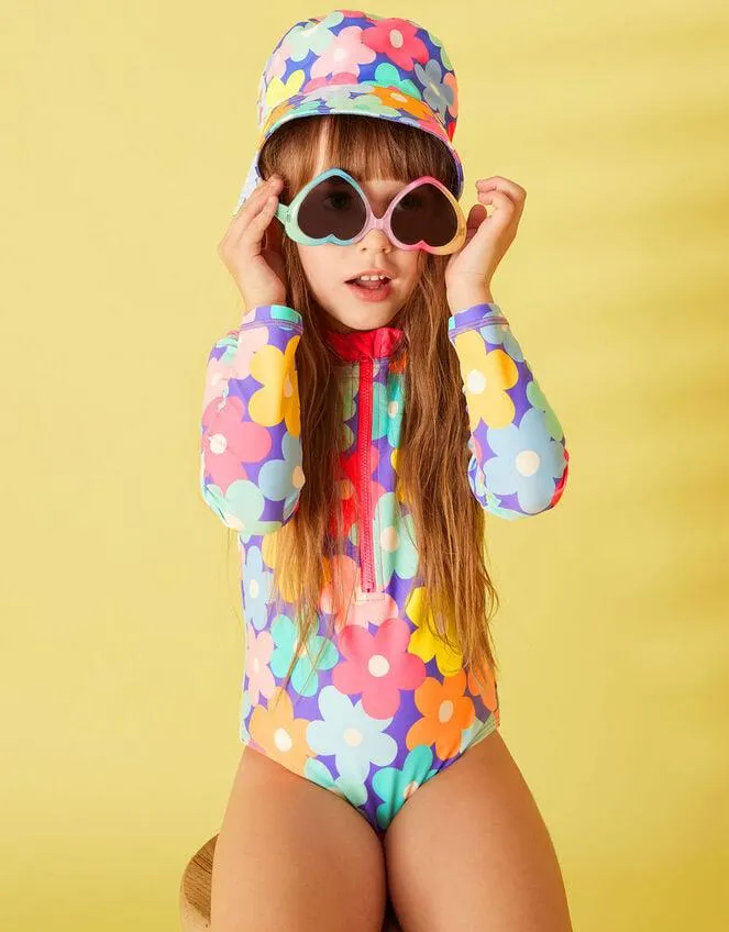 Girls Rainbow Ombre Heart Sunglasses