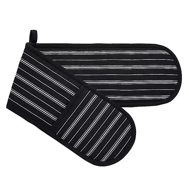 Lakeland Black Butcher’s Stripe Double Oven Gloves