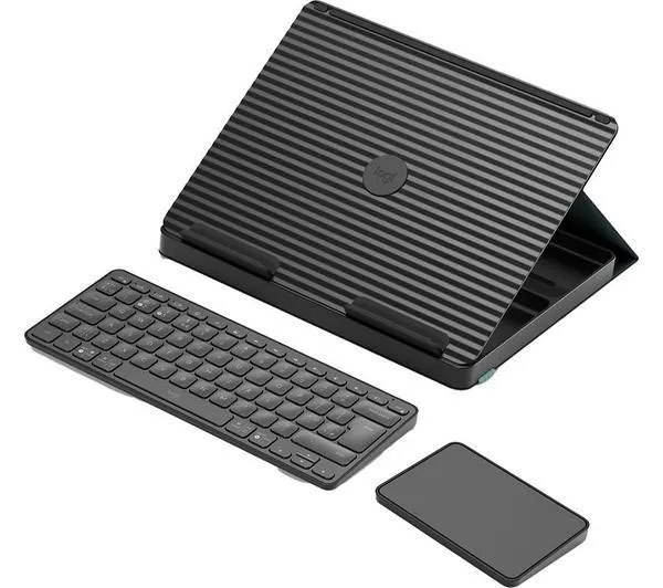 LOGITECH Casa Pop-up Desk Wireless Keyboard & Touchpad Set - Classic Chic