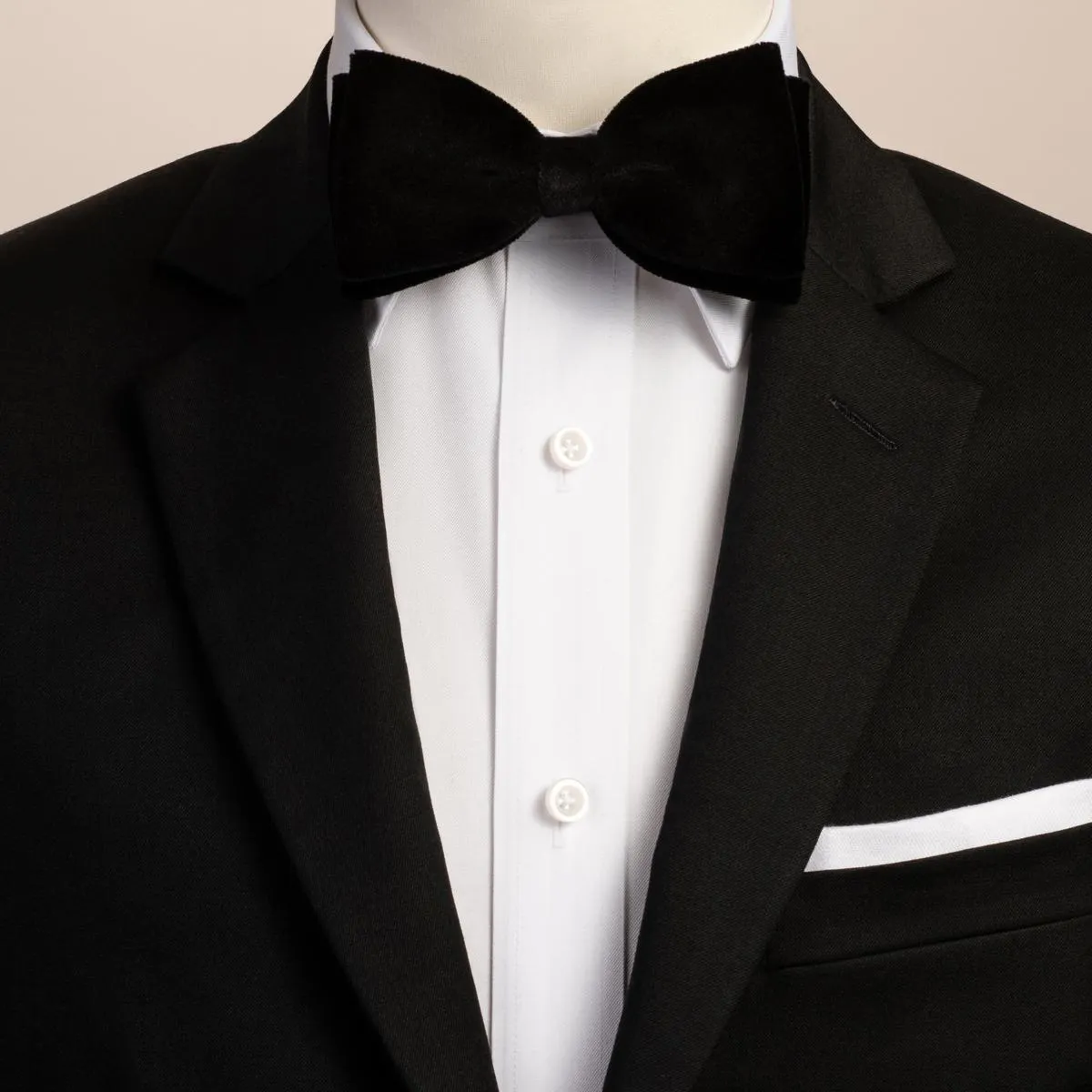 Black velvet bow tie
