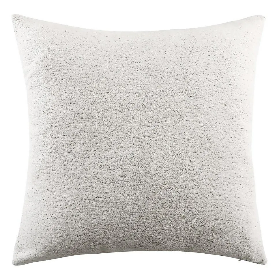 Large Chenille Cushion - 58x58cm - Natural