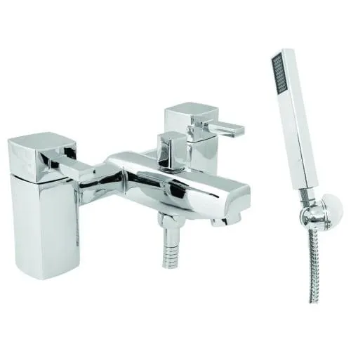 Wickes Cube Bath Shower Mixer Tap - Chrome