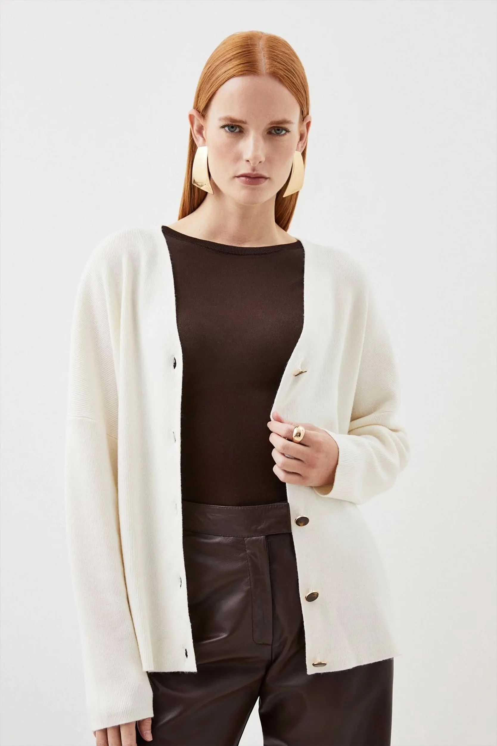 Cashmere Wool Knit Cardigan