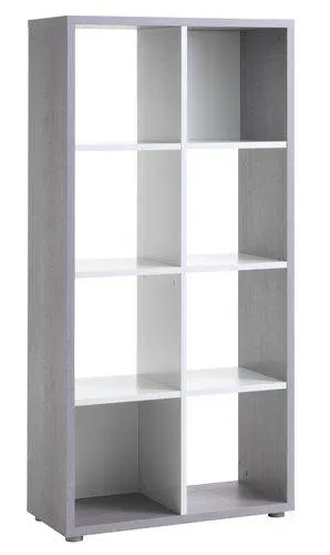 Room divider HALDAGER 8 shlv concrete/wh