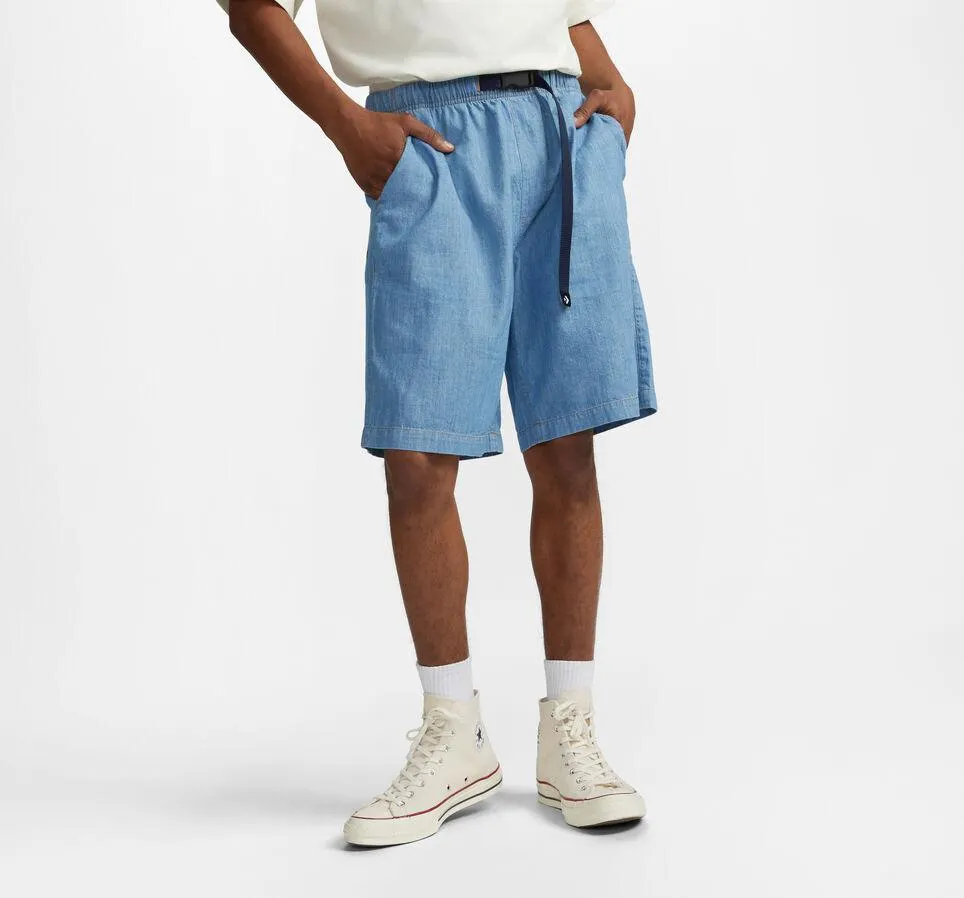 Chambray Utility Shorts