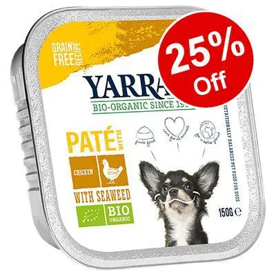 12 x 150g Yarrah Organic Wet Dog Food - 25% Off!