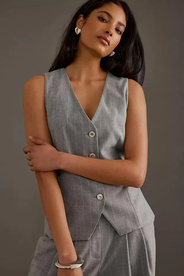 Luna Pinstripe Waistcoat
