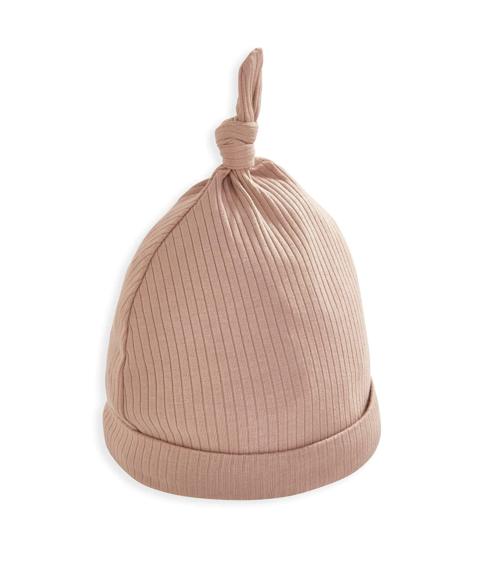 Organic Cotton Ribbed Hat - Terracotta
