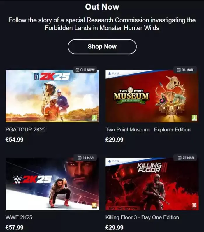 Check out our Pre-Orders and New Games! from 28 February to 31 March 2025 - Catalogue Page 3