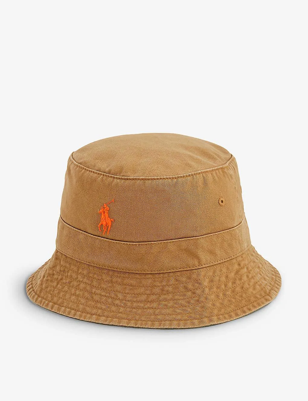 POLO RALPH LAUREN Loft brand-embroidered wide-brim cotton bucket hat