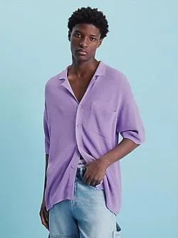 Waffle Knit Polo Shirt